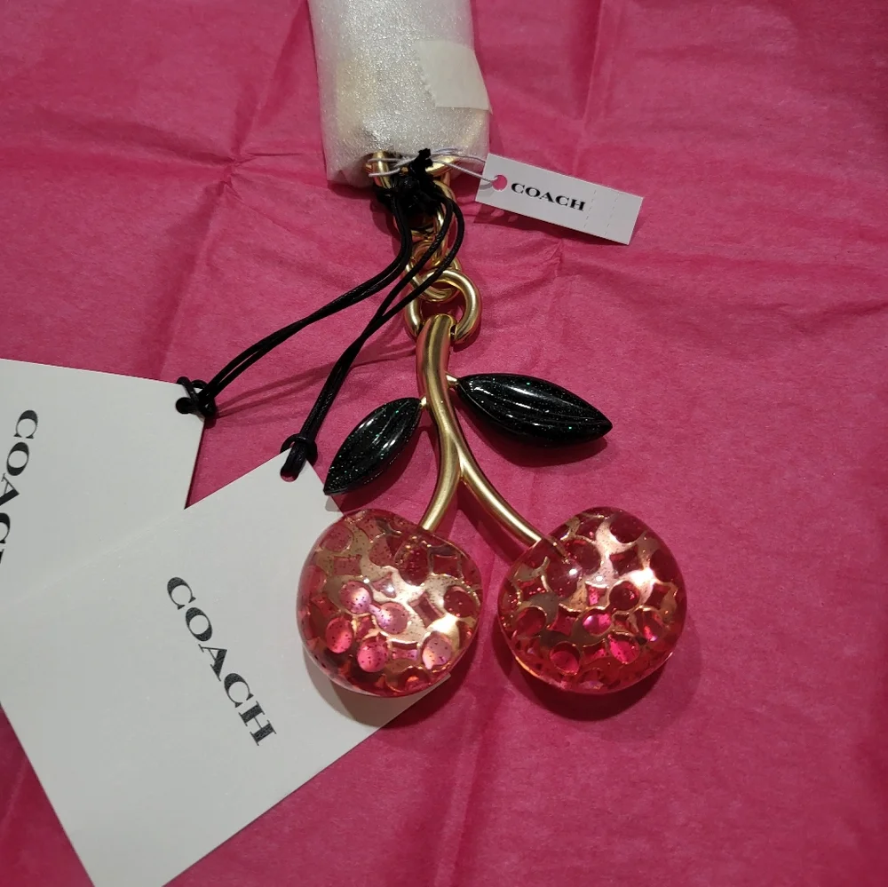 NWT!!! Coach Signature Cherry Bag Charm